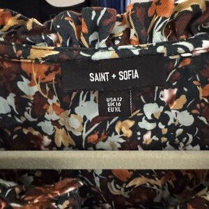 Saint + Sofia Floral Mini-Dress